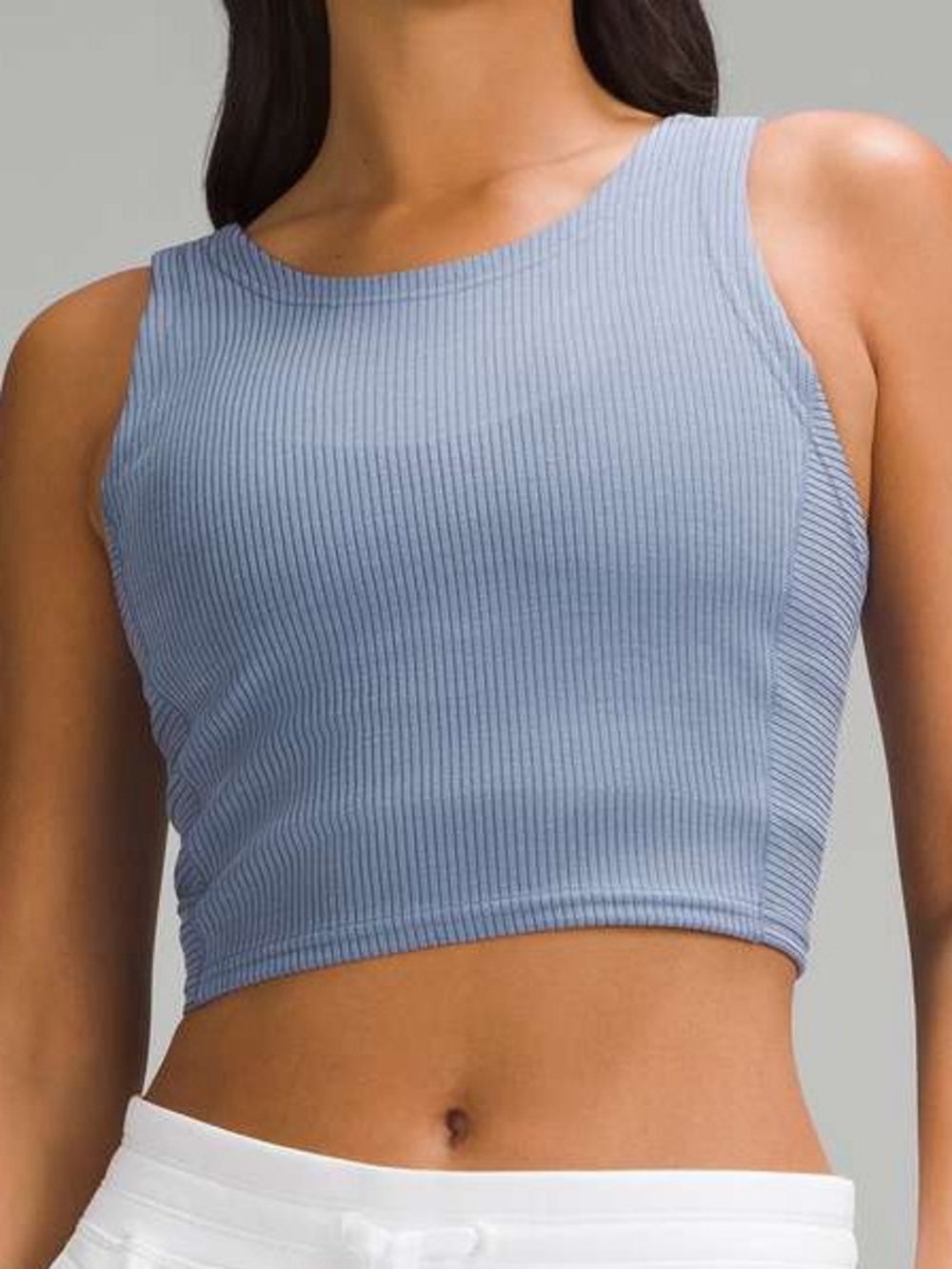 Lululemon Ribbed Softstreme Cropped Tank Top -
Oasis Blue